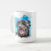 Rottweiler dog love mug  コーヒーマグカップ (正面左)