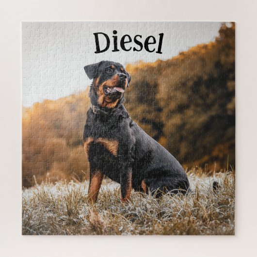 Rottweiler Dog Pet Personalized Custom ジグソーパズル (縦)