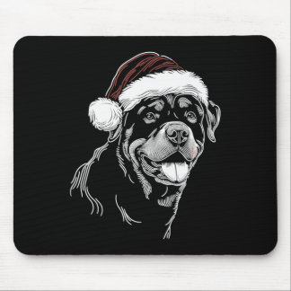 Rottweiler Dog Santa Hat Christmas Xmas Pajama  マウスパッド