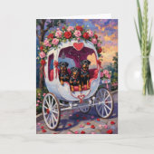 Rottweiler Dog Valentine's Day カード (正面)