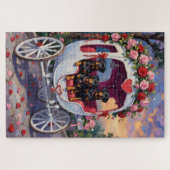 Rottweiler Dog Valentine's Day ジグソーパズル (横)