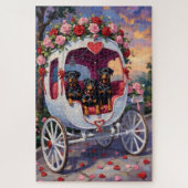 Rottweiler Dog Valentine's Day ジグソーパズル (縦)