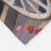 Rottweiler Dog Valentine's Day フリースブランケット (角)