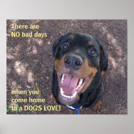 Rottweiler Dog's Love Poster ポスター