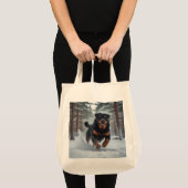Rottweiler Elegant Grocery Tote Bag トートバッグ (正面(商品))