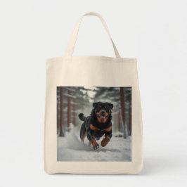 Rottweiler Elegant Grocery Tote Bag トートバッグ