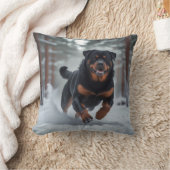 Rottweiler Elegant Throw Pillow クッション (ブランケット)