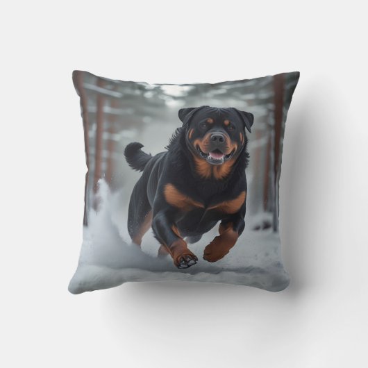 Rottweiler Elegant Throw Pillow クッション (裏面)