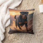 Rottweiler Elegant Throw Pillow クッション (ブランケット)