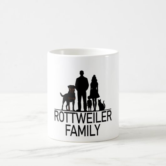 Rottweiler, Family コーヒーマグカップ (中央)