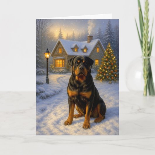 Rottweiler Holiday Card シーズンカード (正面)