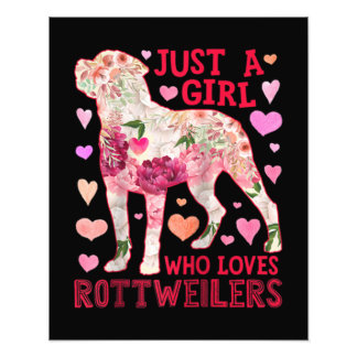 Rottweiler Just A Girl Who Loves Dog フォトプリント