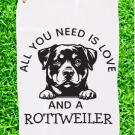 Rottweiler Lovers ゴルフタオル