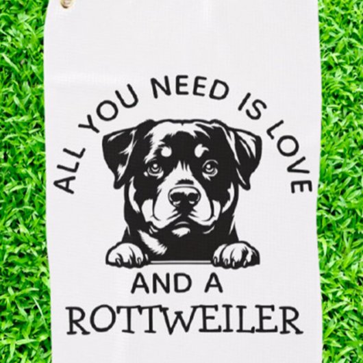 Rottweiler Lovers ゴルフタオル