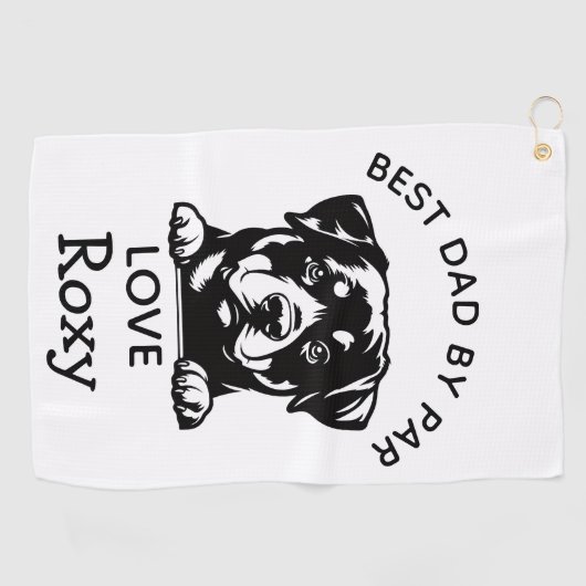 Rottweiler-Loving  ゴルフタオル (横)