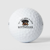 Rottweiler Loving Golfer ゴルフボール (正面)