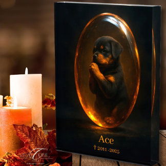 Rottweiler Memorial Photo Block フォトブロック