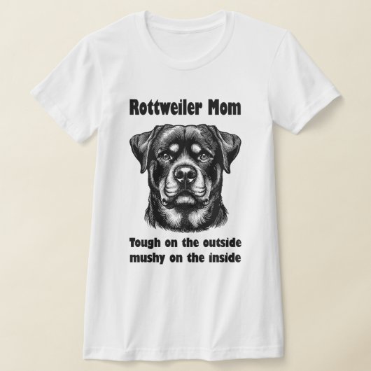 Rottweiler Mom- Rotti Tシャツ (レイダウン)