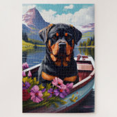 Rottweiler on a Paddle: A Scenic Adventure ジグソーパズル (縦)