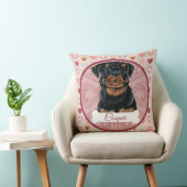 Rottweiler Personalize Valentine Pillow クッション (椅子)