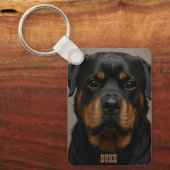 Rottweiler Personalized Photo Name キーホルダー (正面)