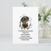 Rottweiler Puppy  Could Give You Any Funny Gifts 出欠カード (スタンド正面)