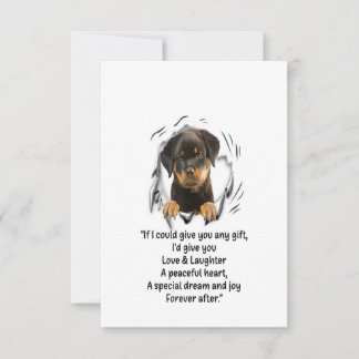 Rottweiler Puppy  Could Give You Any Funny Gifts 出欠カード