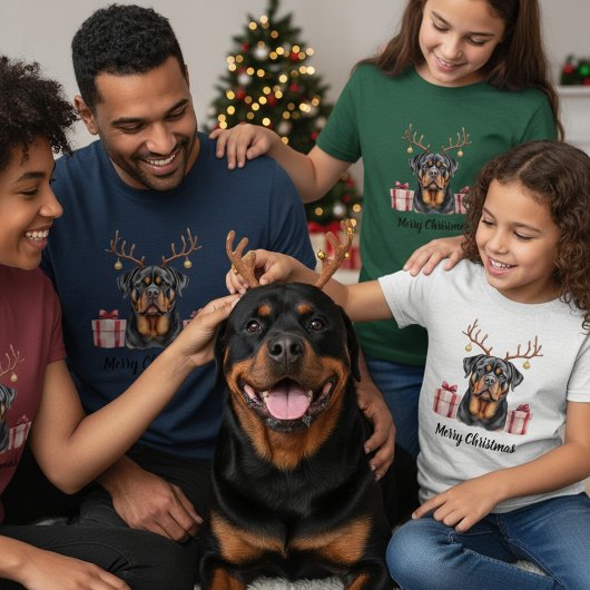 Rottweiler Reindeer Tシャツ