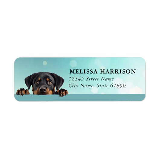 Rottweiler Return Address Labels ラベル (正面)