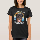 Rottweiler Rottie Smiling Retro Property Of Tシャツ (正面)