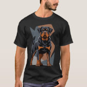 Rottweiler Royalty: Power in Every Pixel Tシャツ (正面)