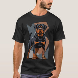 Rottweiler Royalty: Power in Every Pixel Tシャツ