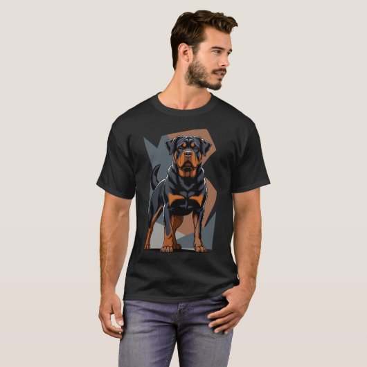 Rottweiler Royalty: Power in Every Pixel Tシャツ (正面フル)
