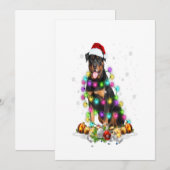 rottweiler santa christmas tree lights xmas gifts 案内状 (正面/裏面)