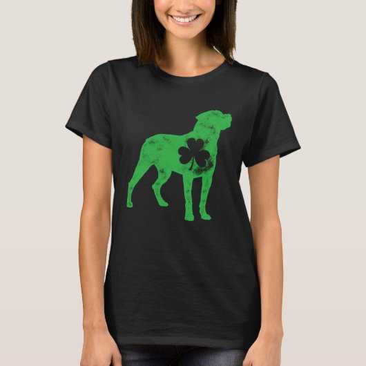 Rottweiler St Patrick s Day Boys Girls Shamrock Do Tシャツ (正面)