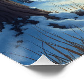 Rottweiler Starry Forest Hike Christmas Painting ポスター (コーナー)