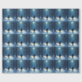 Rottweiler Starry Forest Hike Christmas Painting ラッピングペーパー (フラット)