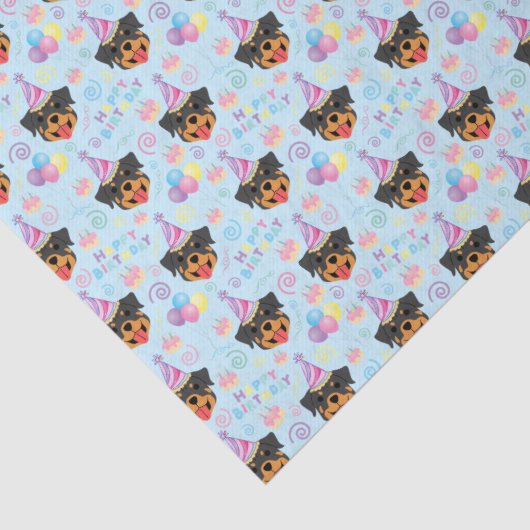Rottweiler Tissue Paper in Blue 薄葉紙 (詳細)