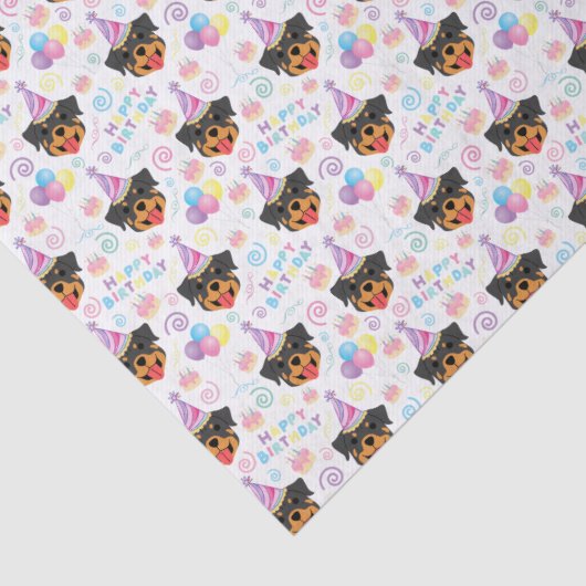 Rottweiler Tissue Paper in White 薄葉紙 (詳細)