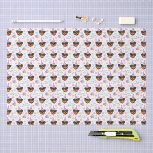 Rottweiler Tissue Paper in White 薄葉紙 (クラフト)