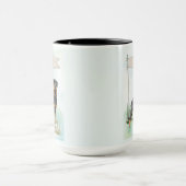 Rottweiler Watercolor Personalized Dog マグカップ (中央)