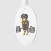 rottweiler weightlifting bodybuilding dog gifts オーナメント (正面)