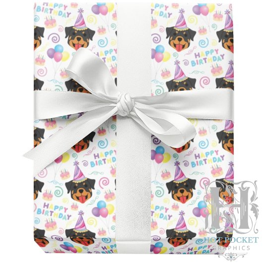 Rottweiler Wrapping Paper ラッピングペーパー