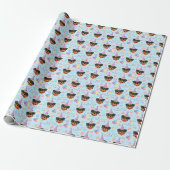 Rottweiler Wrapping Paper in Blue ラッピングペーパー (アンロールド)