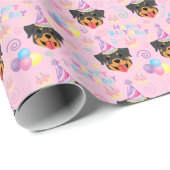 Rottweiler Wrapping Paper in Pink ラッピングペーパー (ロールコーナー)