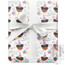 Rottweiler Wrapping Paper in White