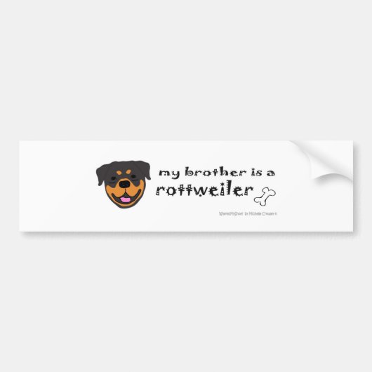RottweilerBrother バンパーステッカー (正面)