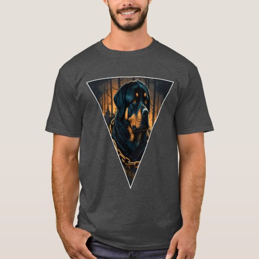 Rottweilerdog headdog sport friend tシャツ (正面)