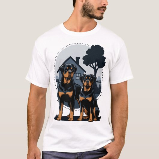 Rottweilers - Family - Home Tシャツ (正面)