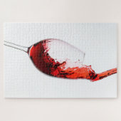 Rotwein fließt ins Weinglas ジグソーパズル (横)